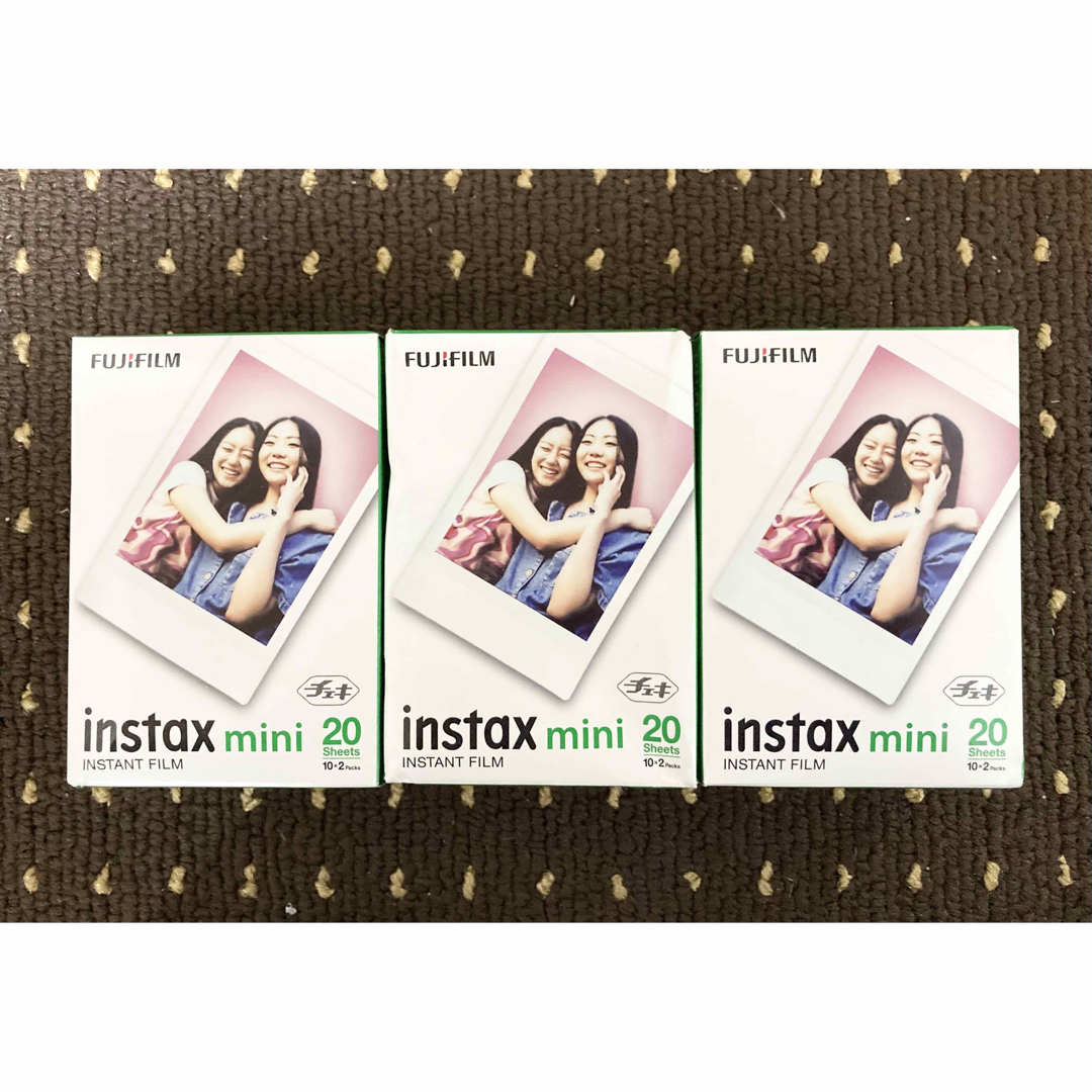 フィルムカメラ新品　チェキ用フィルム 20枚入x3箱　instax mini