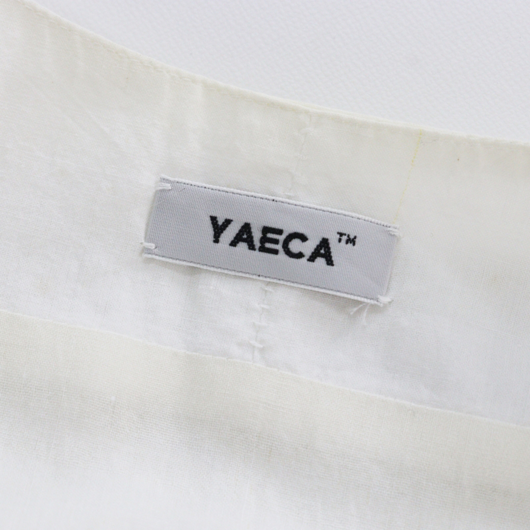 YAECA(ヤエカ)のヤエカ YAECA  コットン カシュクール ワンピース S/ホワイト【2400013618229】 レディースのワンピース(その他)の商品写真