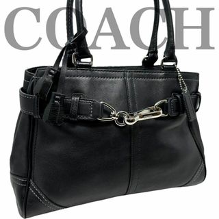 コーチ(COACH)のコーチ　COACH　ハンドバッグ　レザー　ブラック　タッセル　a0200(ハンドバッグ)