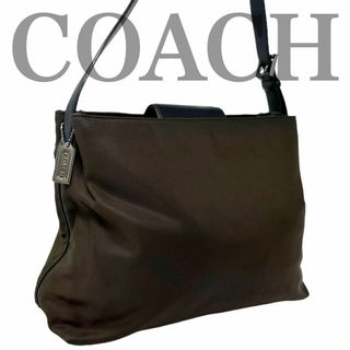 コーチ(COACH)のコーチ　COACH　ショルダーバッグ　ブラウン　ナイロン　a0199(ショルダーバッグ)