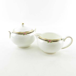 ウェッジウッド(WEDGWOOD)の美品 WEDGWOOD ウェッジウッド CLIO クリオ シュガーポット＆クリーマー 2点 セット 砂糖 ミルク クリーム 壺ロゴ SY7559D (その他)