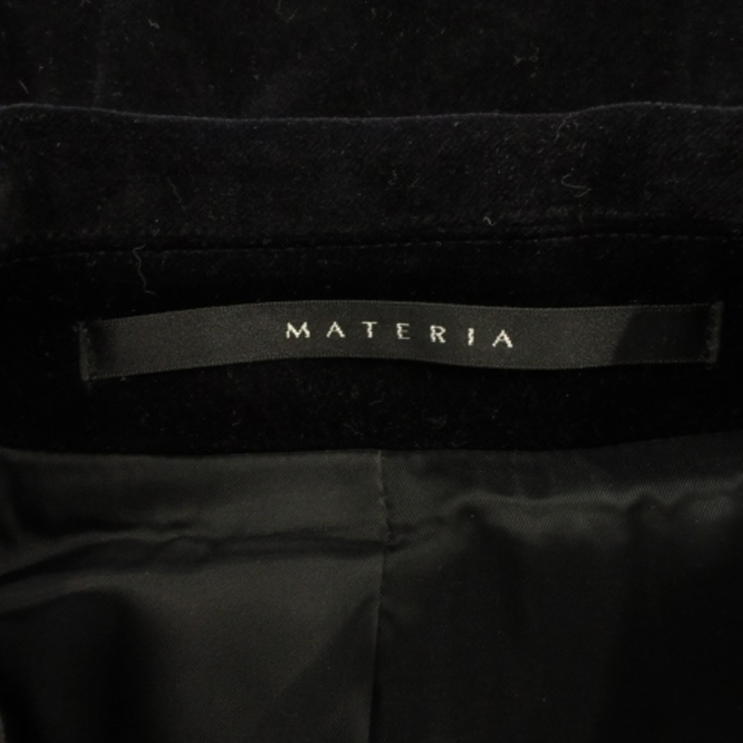 MATERIA(マテリア)のマテリア ジャケット テーラード ベロア 総裏地 厚手 しっとり 38 黒 レディースのジャケット/アウター(その他)の商品写真