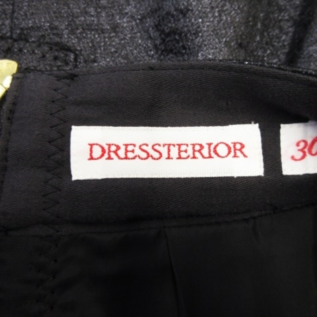 DRESSTERIOR(ドレステリア)のドレステリア スカート 台形 ミニ タック コーティング 光沢感 厚手 36 紺 レディースのスカート(ミニスカート)の商品写真