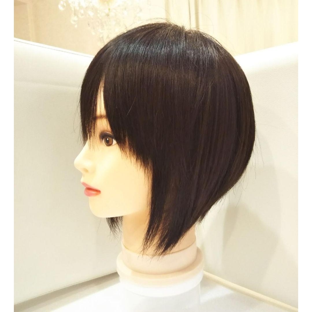 レミー人毛100%ウィッグ横流し前髪❣️宇多田ヒカル✨黒髪!前下がり