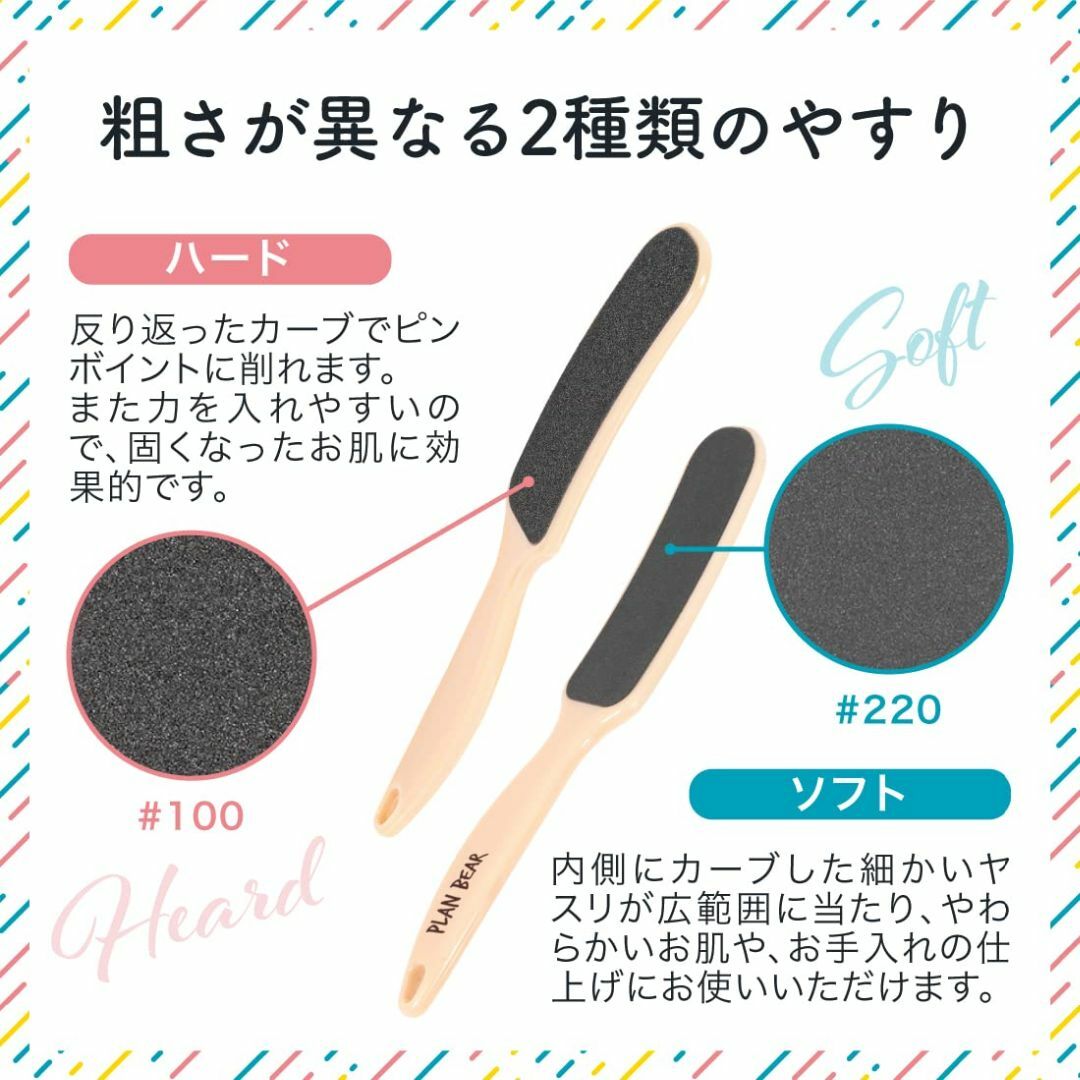 【在庫セール】踵やすり お風呂で使う かかと角質取り （ 角質除去 丸洗いOK  コスメ/美容のネイル(ネイルケア)の商品写真