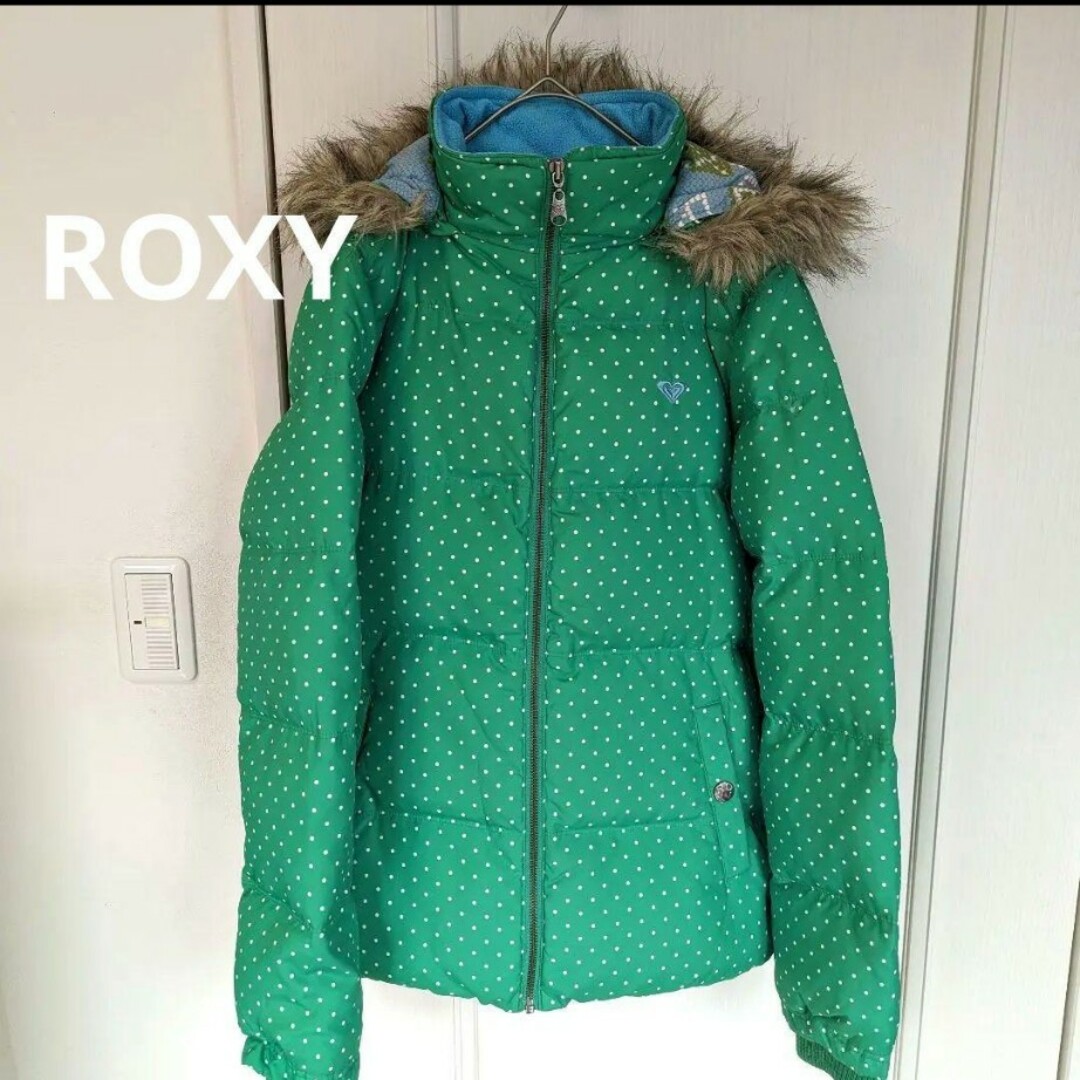 Roxy(ロキシー)のSALE【ロキシー】ROXY ダウン ジャンパー  アウター ドット フード付 レディースのジャケット/アウター(ダウンジャケット)の商品写真