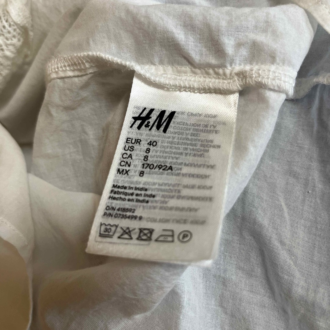 H&M(エイチアンドエム)のレースブラウス　使用品　L H&M レディースのトップス(シャツ/ブラウス(長袖/七分))の商品写真