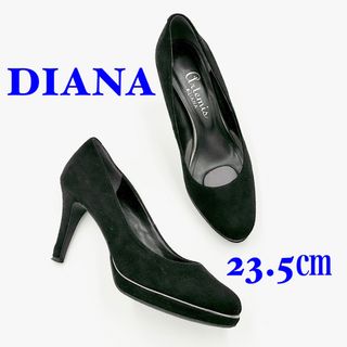 ダイアナ(DIANA)のDIANA ダイアナ ハイヒール パンプス スエード ブラック 23.5㎝(ハイヒール/パンプス)