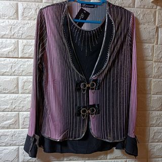 g Promise★新品★ストーン付ジャケット風カットソー(カットソー(長袖/七分))