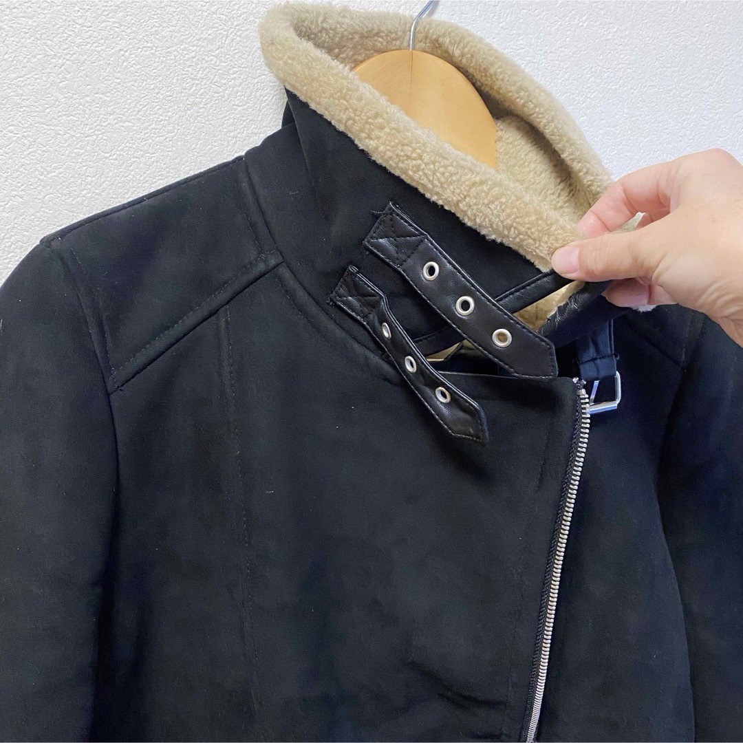 ZARA - ZARA ムートンコート ライダースジャケット メンズ ZARA - ZARA ムートンコート ライダースジャケット メンズ