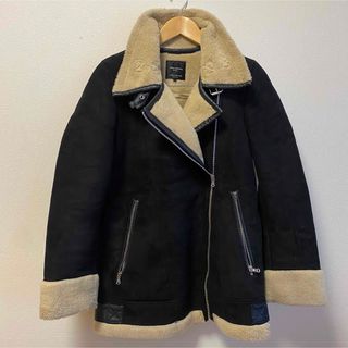 ザラ(ZARA)のZARA  ムートンコート　ライダースジャケット　メンズ　暖かい(ライダースジャケット)