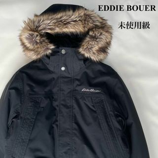 エディーバウアー(Eddie Bauer)の【極美品】エディー・バウアー S M ダウンジャケット ブラック フードファー(ダウンジャケット)