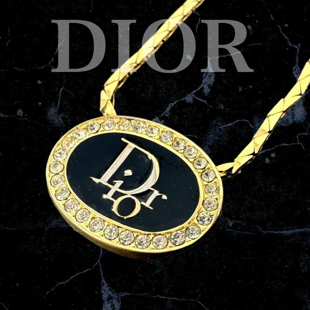 クリスチャンディオール Dior ロゴネックレス ゴールド a0144-