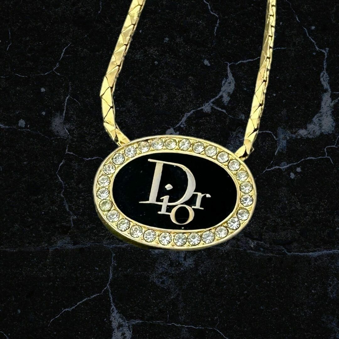 Christian Dior(クリスチャンディオール)のクリスチャンディオール　Dior　ロゴネックレス　ゴールド　a0144 レディースのアクセサリー(ネックレス)の商品写真