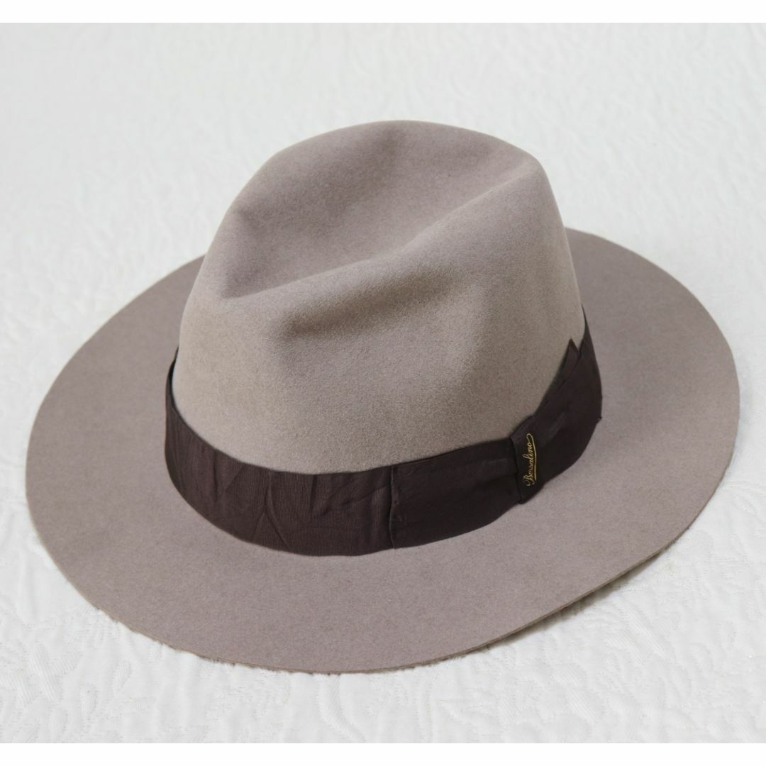 Borsalino(ボルサリーノ)の新品タグ付き【ボルサリーノ】最高級ビーバー ワイドブリム フェルトハット 61 メンズの帽子(ハット)の商品写真