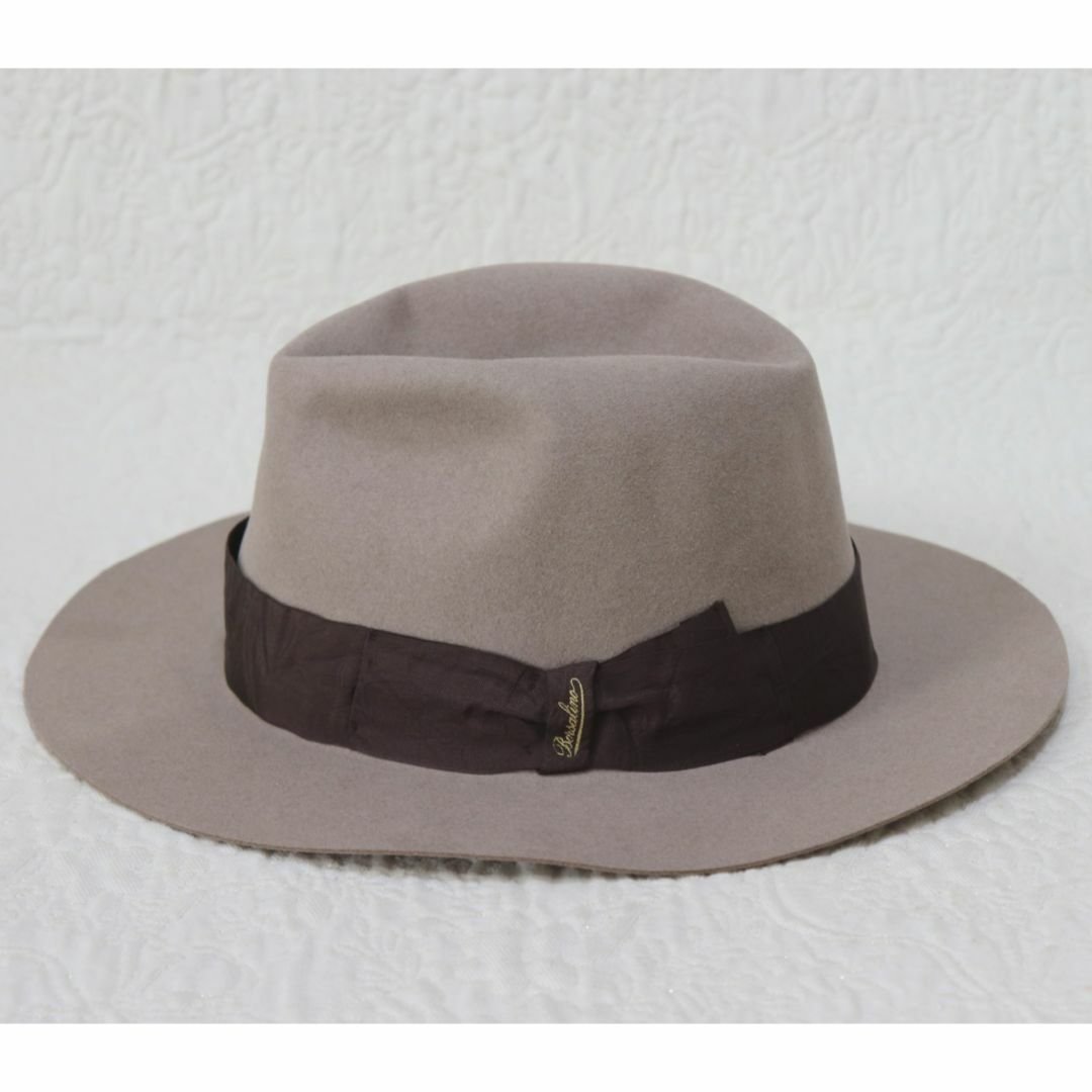 Borsalino(ボルサリーノ)の新品タグ付き【ボルサリーノ】最高級ビーバー ワイドブリム フェルトハット 61 メンズの帽子(ハット)の商品写真