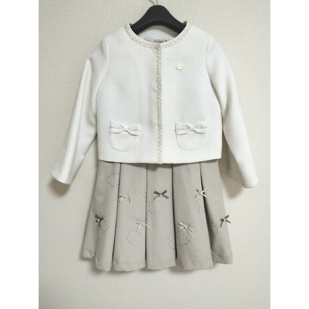 apres les cours(アプレレクール)のフォーマルワンピースセット110size キッズ/ベビー/マタニティのキッズ服女の子用(90cm~)(ドレス/フォーマル)の商品写真