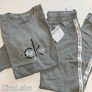 カルバンクライン(Calvin Klein)の【新品】カルバンクライン トレーナー スウェット セットアップ グレー S(トレーナー/スウェット)