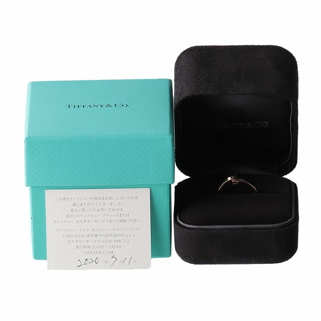 Tiffany & Co.(ティファニー)のティファニー Tワン ナロー リング 約10号 Au750PG ショップカード(2020年) 箱 TIFFANY【14636】 レディースのアクセサリー(リング(指輪))の商品写真