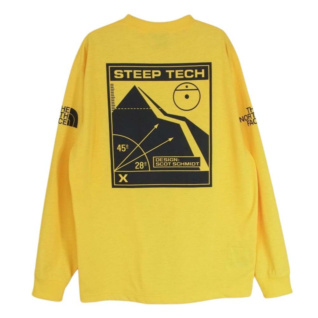 S肩幅THE NORTH FACE ノースフェイス カットソー NT82203 STEEP TECH L/S Tee スティープテック ロングスリーブ Tシャツ イエロー系 S