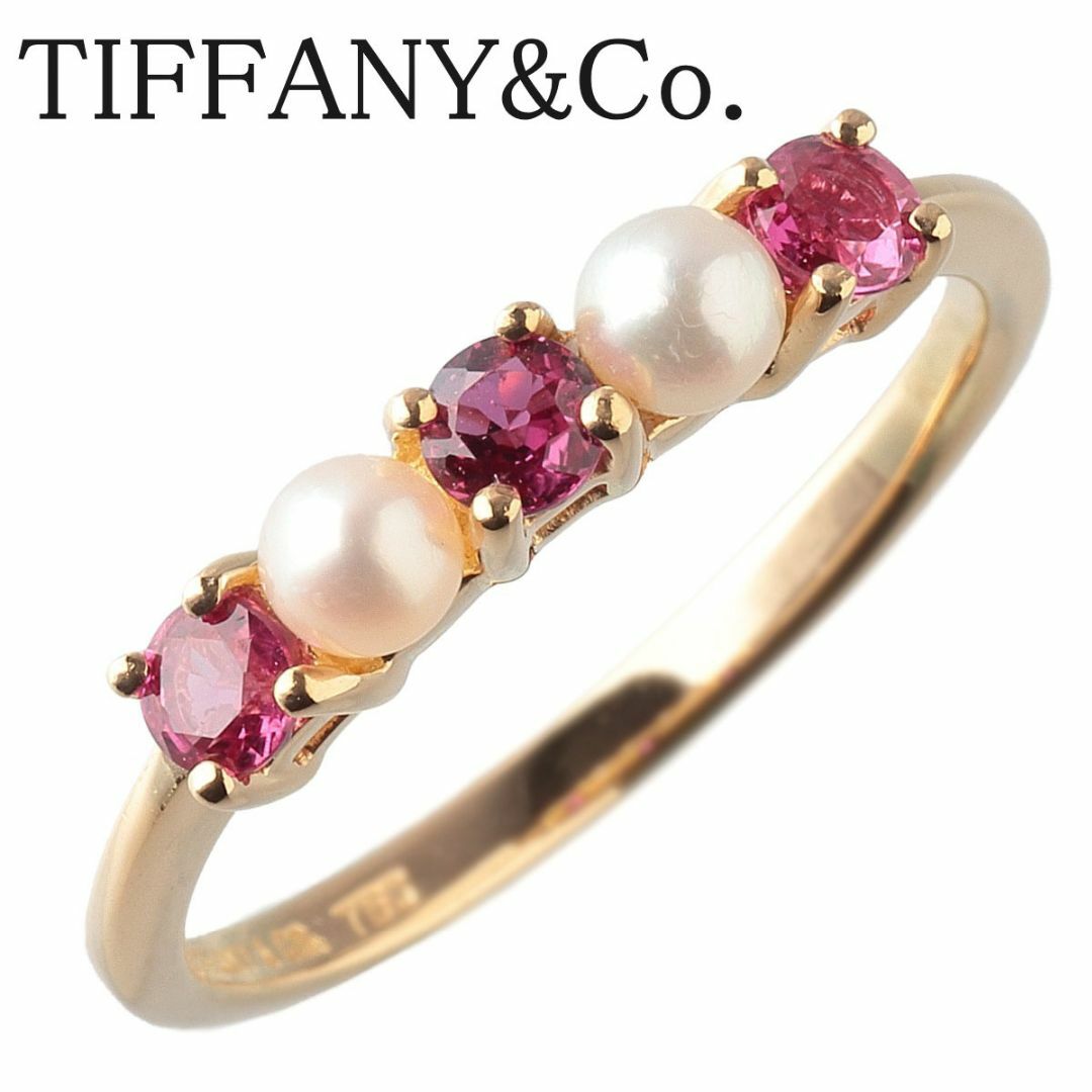 Tiffany & Co.(ティファニー)のティファニー ルビー パール リング 11.5号 750YG TIFFANY【14665】 レディースのアクセサリー(リング(指輪))の商品写真