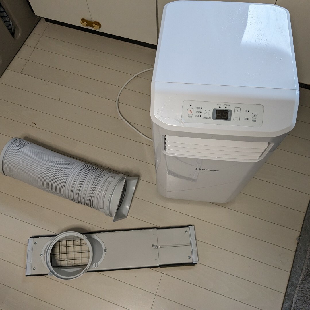 冷暖房/空調小型エアコン　窓用パネル、ダクト付属