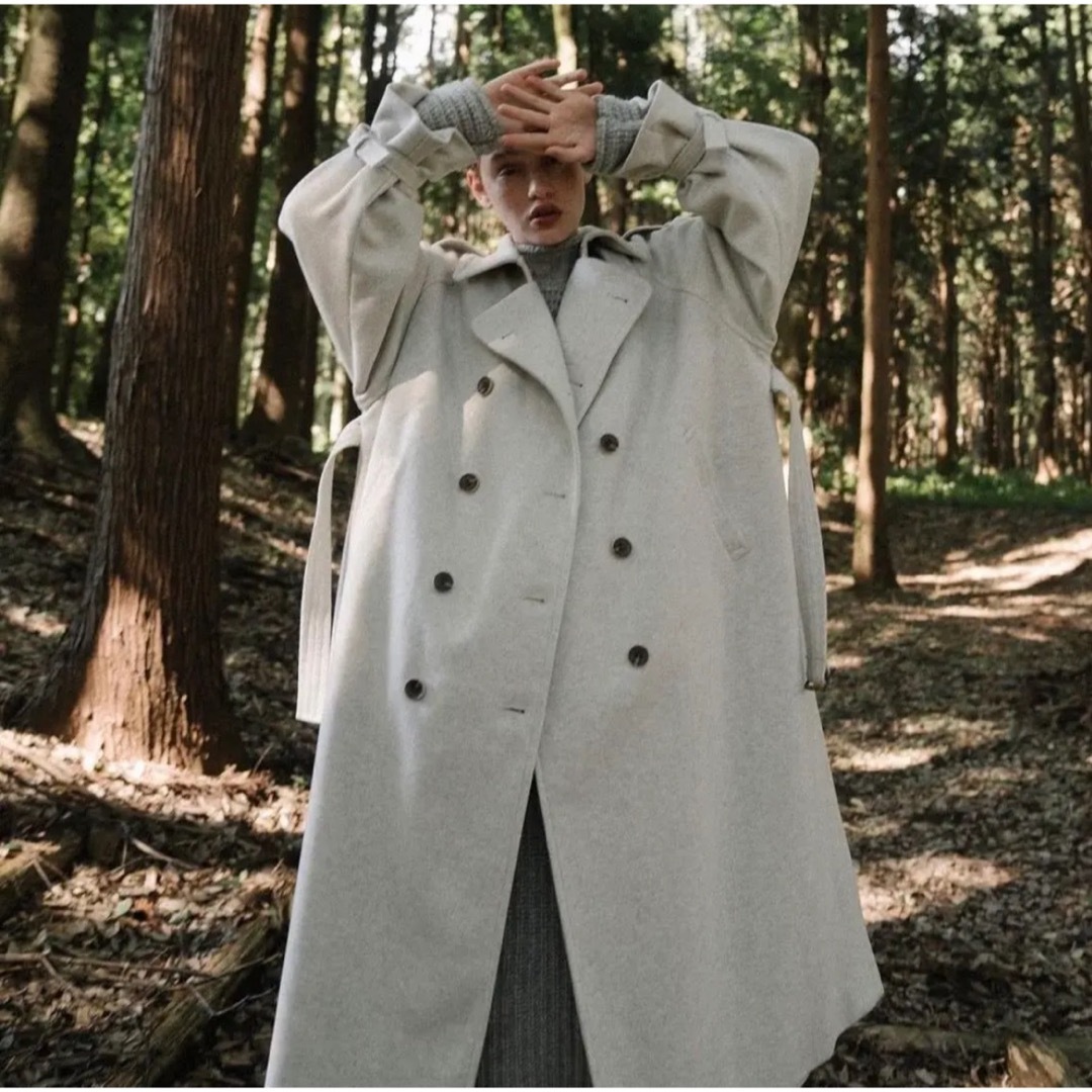 TODAYFUL(トゥデイフル)のwillfully jersey melton trench long coat レディースのジャケット/アウター(ロングコート)の商品写真