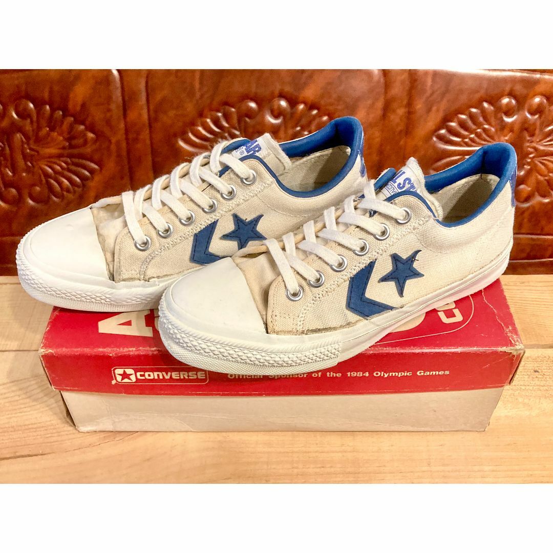 converse★70s!希少レア!コンバース プロ シェブロン 白/紺 ビンテージ 239★