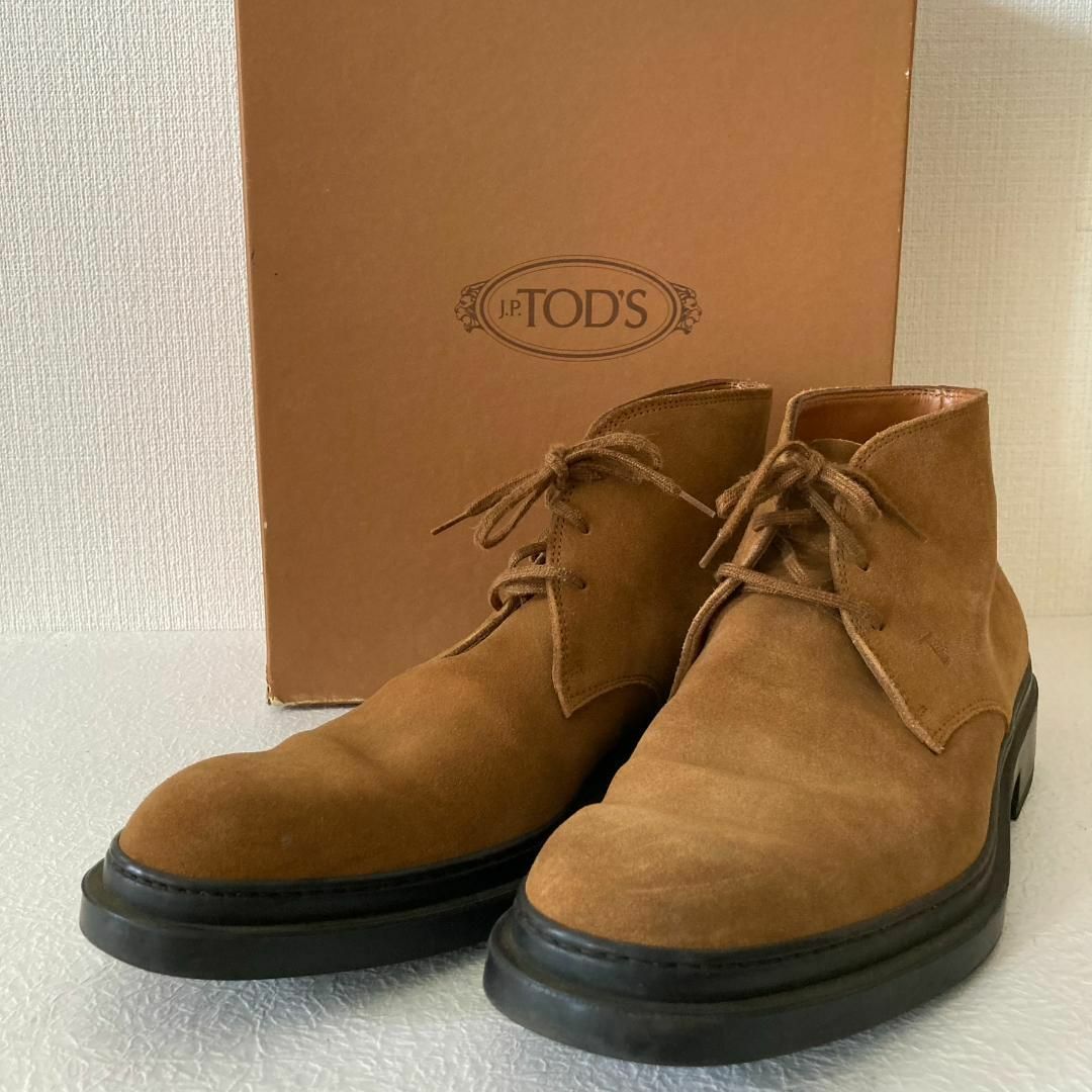 TOD'S(トッズ)の冬定番 トッズ TOD'S スエード デザート ブーツ 26.5cm相当 茶系 メンズの靴/シューズ(ブーツ)の商品写真