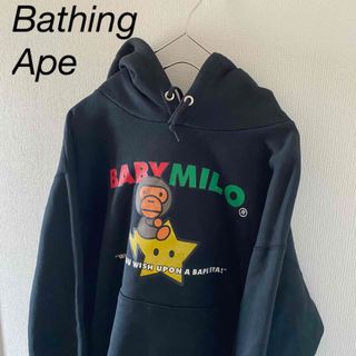 アベイシングエイプ(A BATHING APE)の90sABathingApeアベイシングエイプスウェットパーカー初期ベイビーミロ(パーカー)