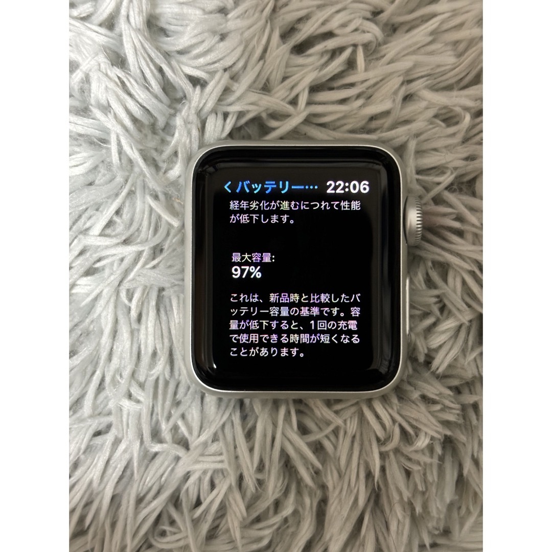 Apple Watch(アップルウォッチ)のアップル Apple Watch3Nike＋38mm シルバーアルミ プラチナ  スマホ/家電/カメラのスマートフォン/携帯電話(その他)の商品写真