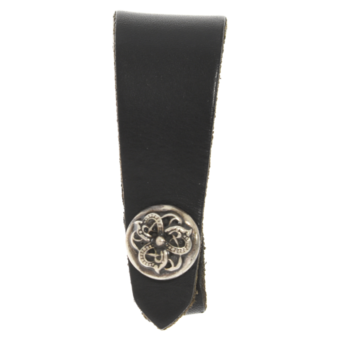 CHROME HEARTS クロムハーツ BELT LOOP ケルティック ベルトループ シルバースナップレザーベルトループ キーリング シルバー/ブラックのサムネイル