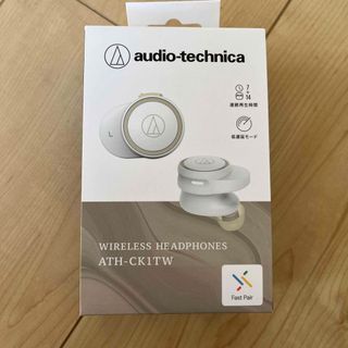 オーディオテクニカ(audio-technica)のaudio-technica ワイヤレスイヤホン ホワイト ATH-CK1TW(ヘッドフォン/イヤフォン)