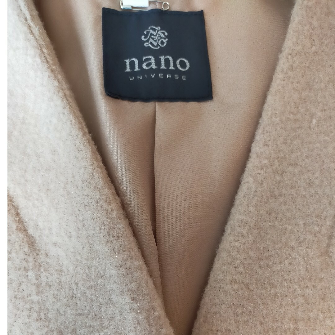 nano・universe(ナノユニバース)のナノ・ユニバース　ノーカラーコート　38 レディースのジャケット/アウター(チェスターコート)の商品写真
