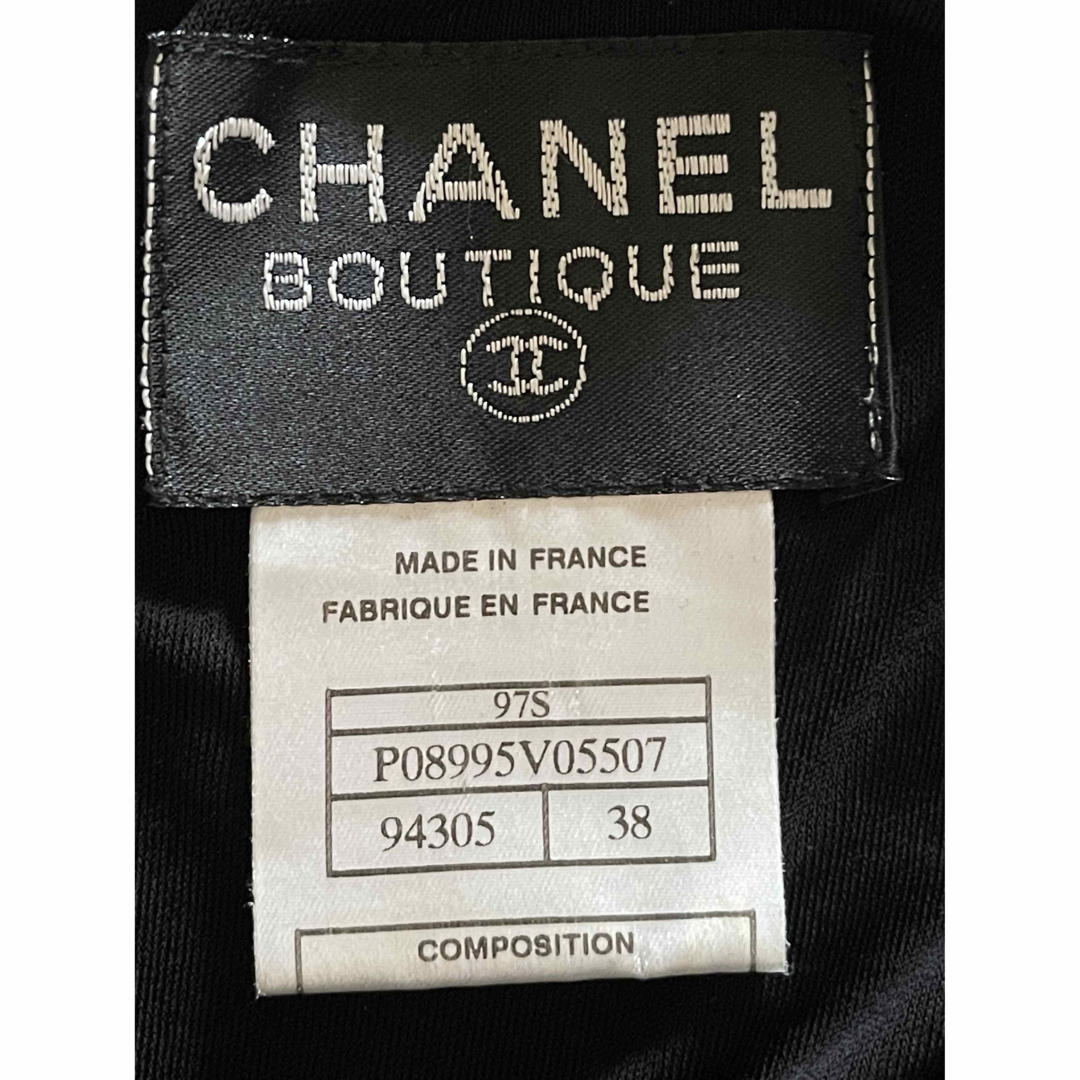 良品 CHANEL ロングドレス38 ブラック ビンテージ ロングドレス 良品 CHANEL ロングドレス38 ブラック ビンテージ ロングドレス