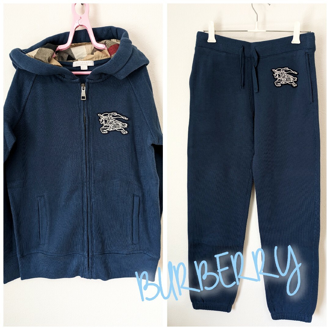 BURBERRY(バーバリー)の【10Y/140】バーバリー　裏起毛　パーカー　スウェットパンツ キッズ/ベビー/マタニティのキッズ服男の子用(90cm~)(Tシャツ/カットソー)の商品写真