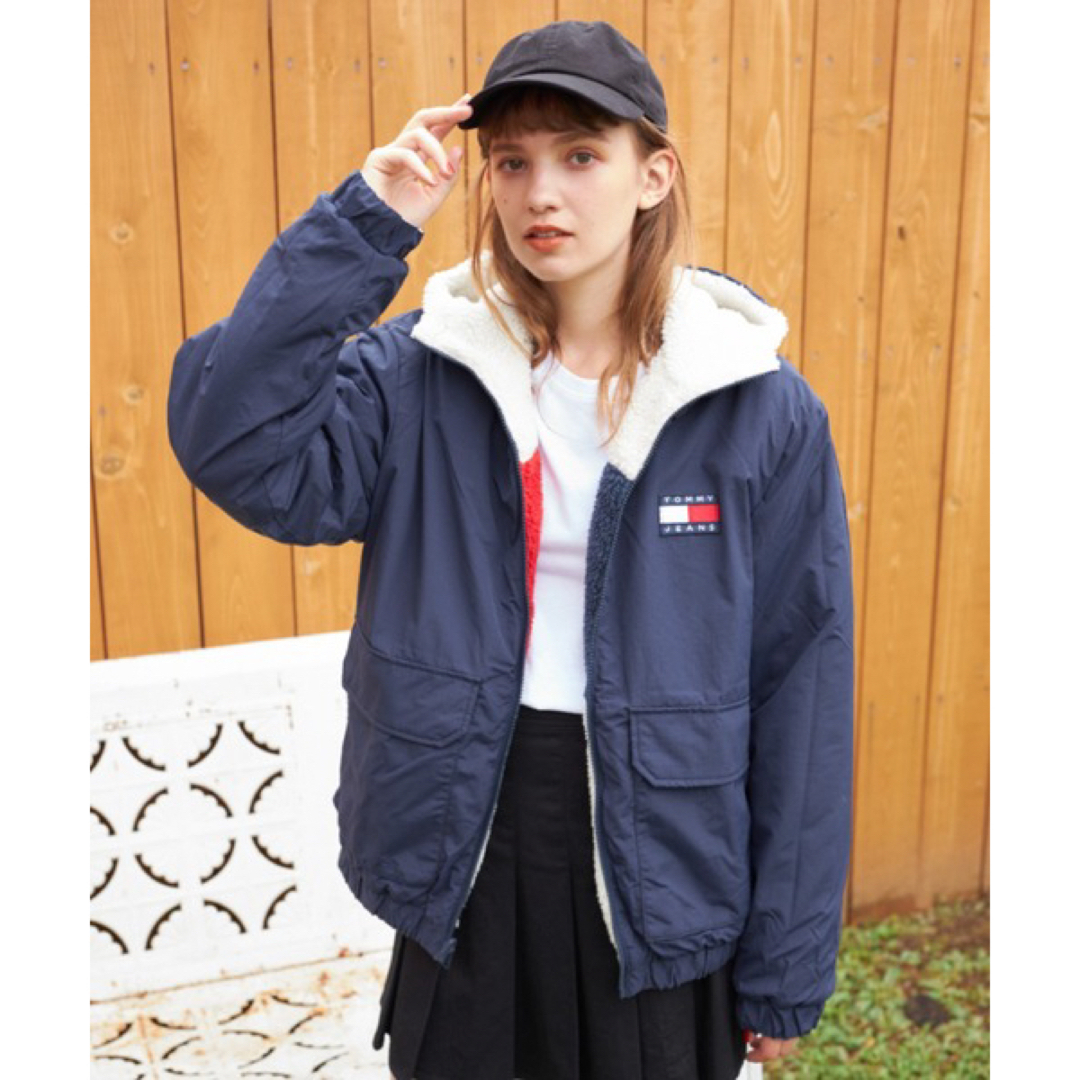 お買得品送料無料 【超良好】⭐️TOMMY JEANS リバーシブル ボア