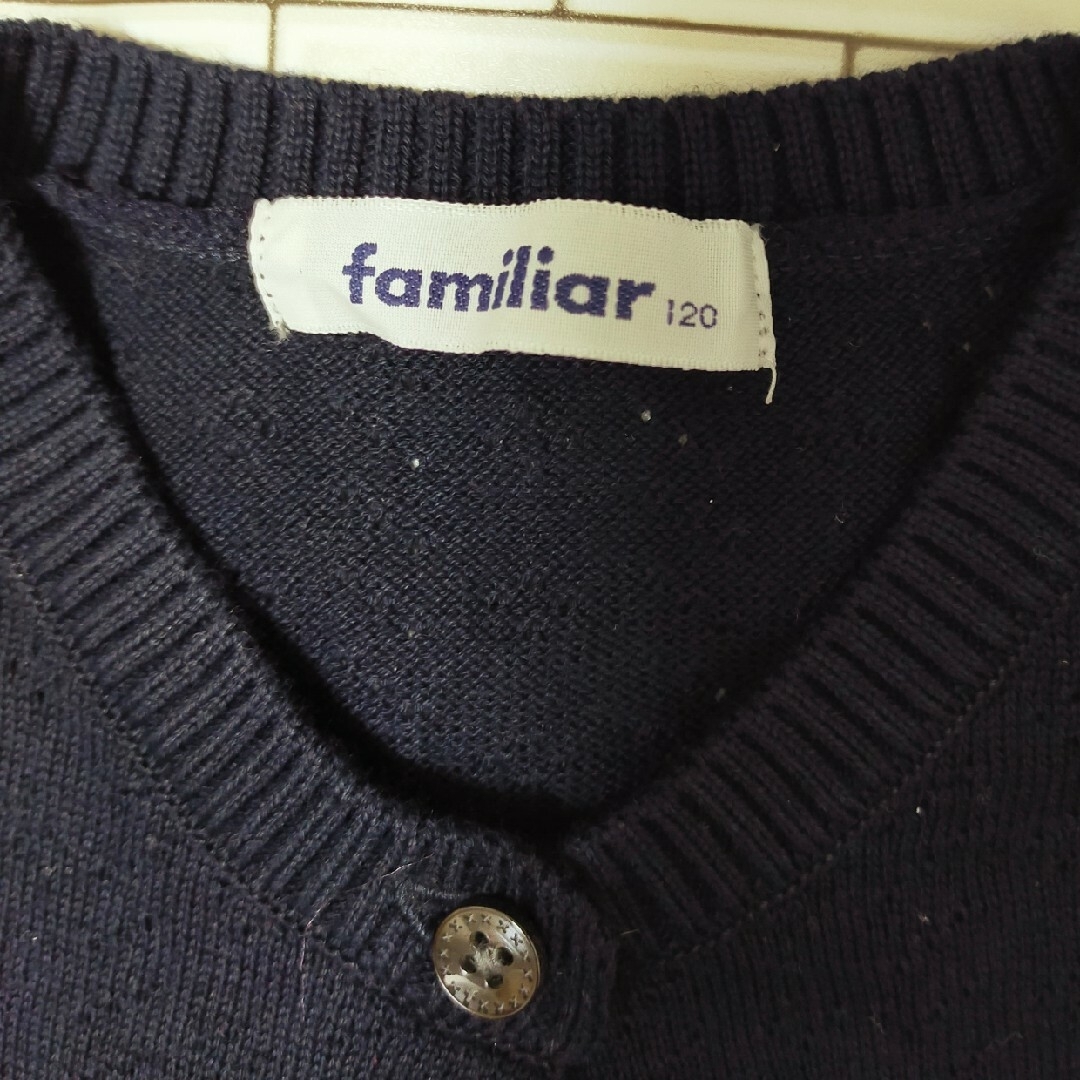 familiar(ファミリア)のFamilia カーディガンサイズ120 キッズ/ベビー/マタニティのキッズ服女の子用(90cm~)(カーディガン)の商品写真