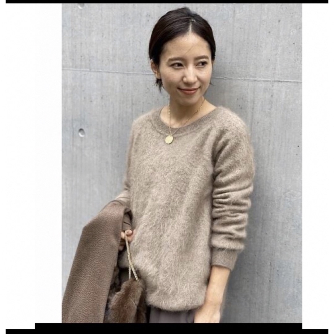 DEUXIEME CLASSE(ドゥーズィエムクラス)のドゥーズィエムクラス　Fluffy Sweater ベージュ レディースのトップス(ニット/セーター)の商品写真