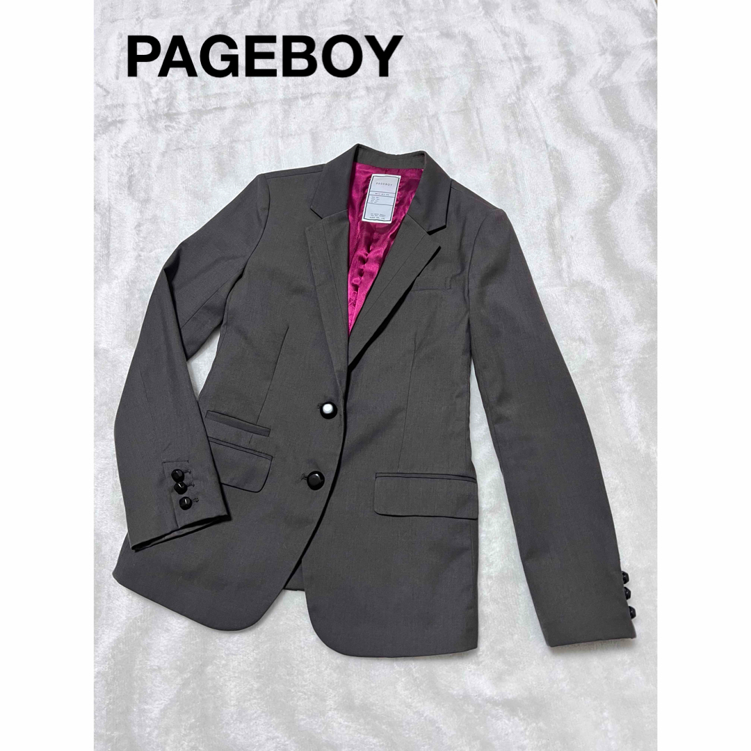 PAGEBOY(ページボーイ)のPAGEBOY ページボーイ テーラード ジャケット M ブラウン レディースのジャケット/アウター(テーラードジャケット)の商品写真