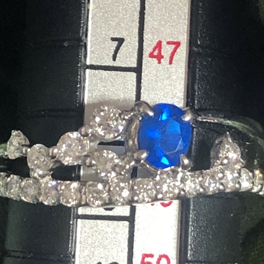 専用ですアウイナイトリング　pt900  0.15ct 8号 レディースのアクセサリー(リング(指輪))の商品写真