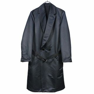 DEVOA - 中古theSakaki 光沢特殊素材LIMONTAベルトロングコートM黒紺