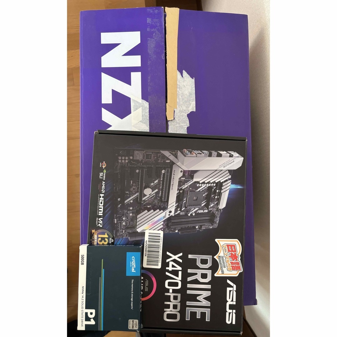 asusNZXT H710i＋ASUS PRIMEx470-pro＋CrucialM.2