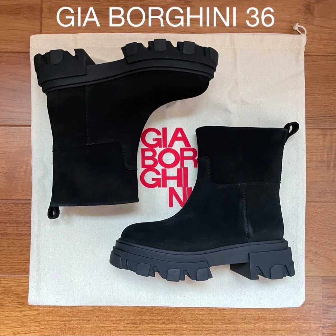 giaborghini【GIABORGHINI】ジアボルギーニ スエード アンクルブーツ 36 新品