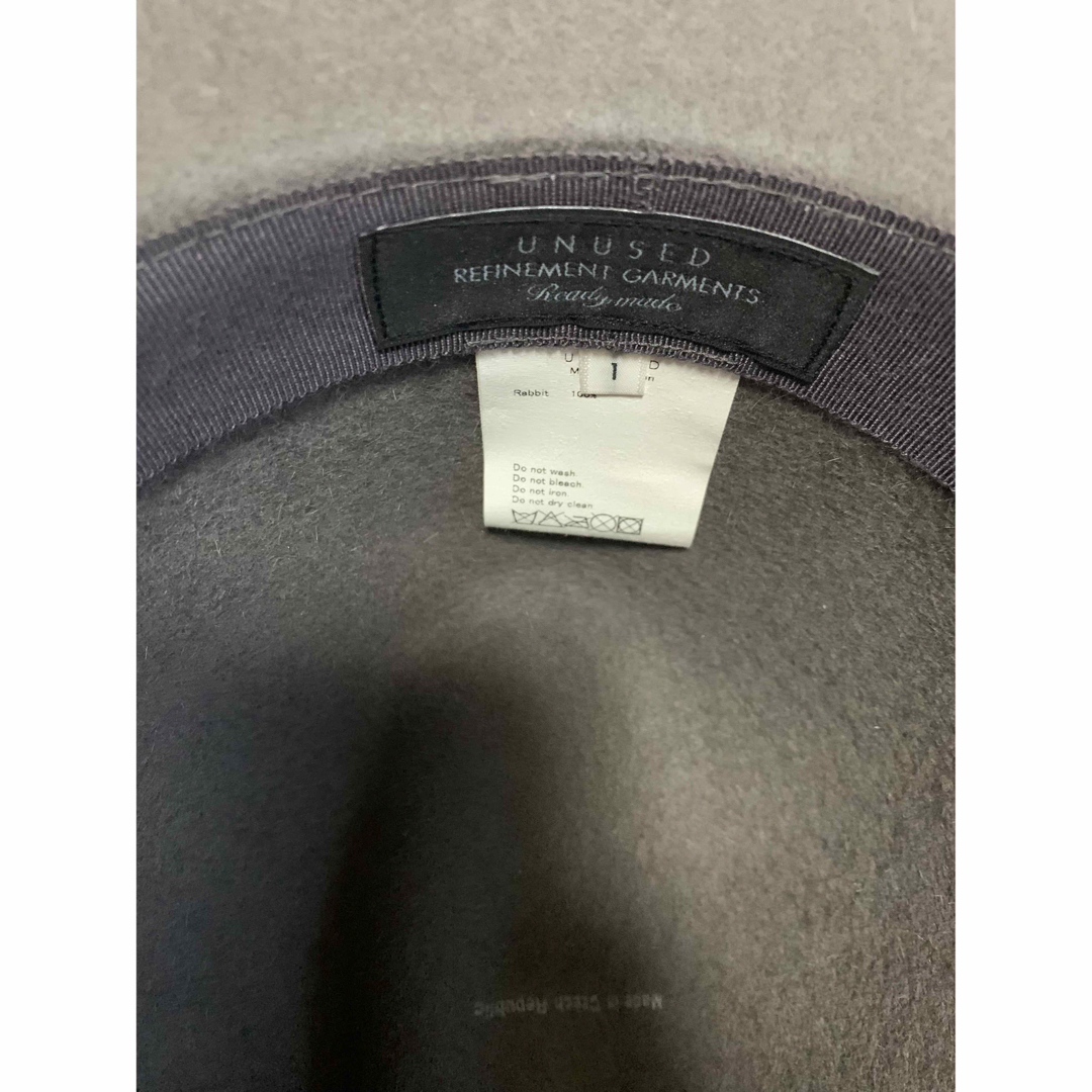 UNUSED(アンユーズド)の極美品 unused ラビットファーハット チャコールグレー 1 メンズの帽子(ハット)の商品写真
