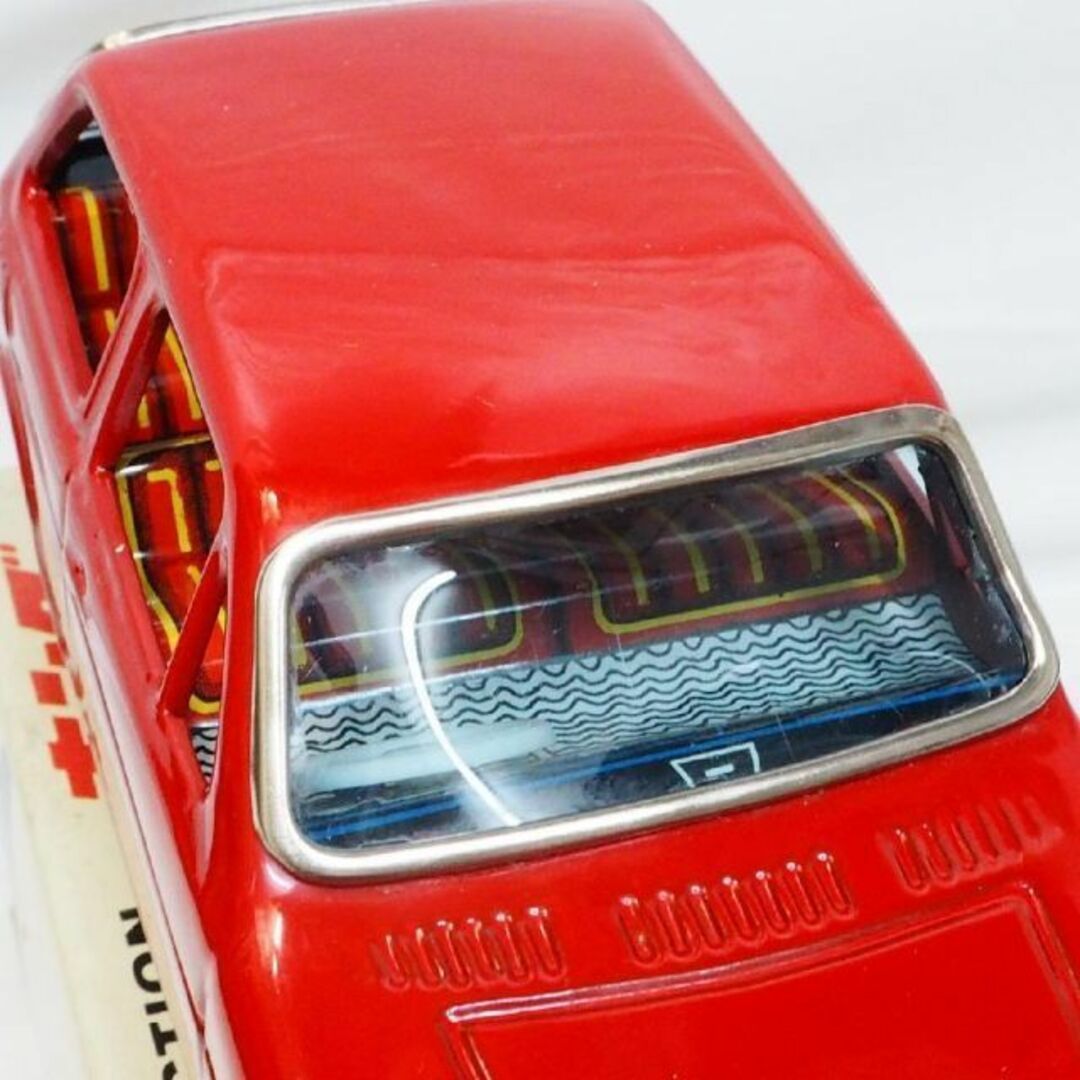 三友【HONDA N360ホンダ 赤 小サイズ】ブリキtin toy car箱付の 三友【HONDA N360ホンダ 赤 小サイズ】ブリキtin toy car箱付の