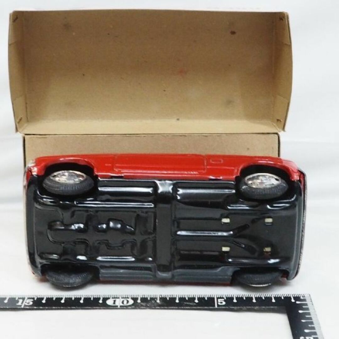 三友【HONDA N360ホンダ 赤 小サイズ】ブリキtin toy car箱付の 三友【HONDA N360ホンダ 赤 小サイズ】ブリキtin toy car箱付の