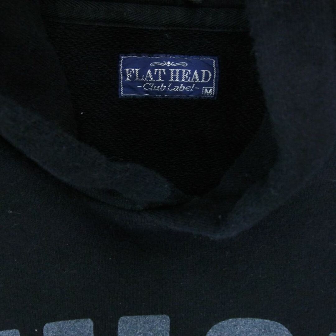 THE FLAT HEAD(フラットヘッド)のTHE FLAT HEAD ザフラットヘッド  プリント スウェット プルオーバー パーカー ブラック系 M【中古】 メンズのトップス(パーカー)の商品写真