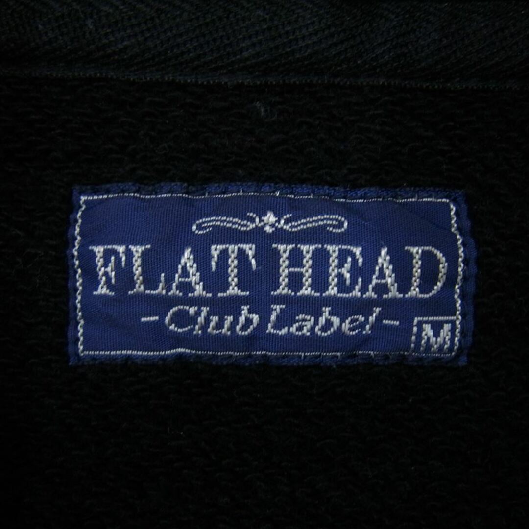 THE FLAT HEAD(フラットヘッド)のTHE FLAT HEAD ザフラットヘッド  プリント スウェット プルオーバー パーカー ブラック系 M【中古】 メンズのトップス(パーカー)の商品写真