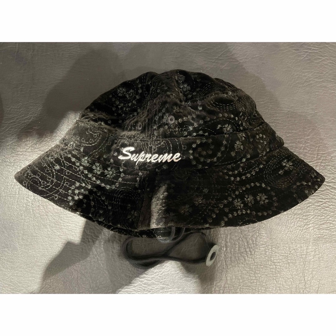 ブランド品専門の supreme Velvet Paisley Boonie Black S/M -ハット